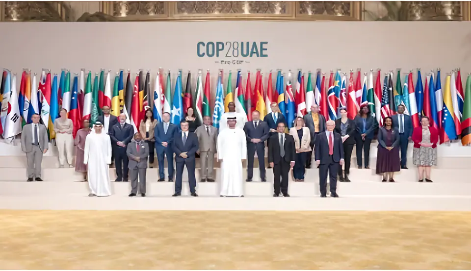 COP28 UAE Blue Zone delegates in Dubai
